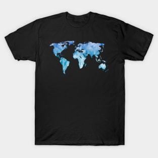 Brushstroke world map T-Shirt